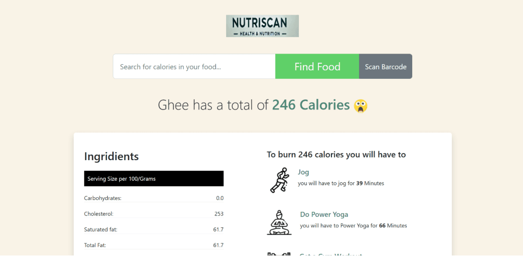 NutriScan – AI Health Companion